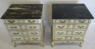 Antique Pair Of French Style Paint Decorated