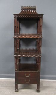 Antique Mahogany Chinese Chippendale Style