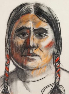 Channing Peake
(American, 1910-1989)
Portrait of a Native American Man