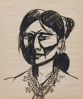 Channing Peake
(American, 1910-1989)
Portrait of a Native American Woman