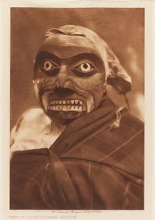 Edward Curtis
(American, 1868-1952)
Mask of Octopus Hunter- Qagyuhl, 1914