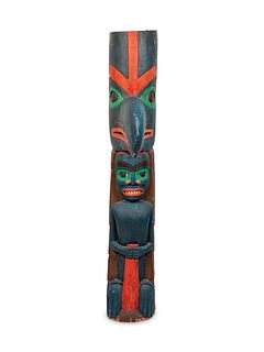 Reproduction Northwest Coast-Style Polychrome Totem Pole 