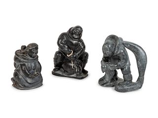 Four Inuit Soapstone Carvings
height of tallest 15 inches