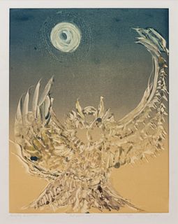 Presley LaFountain
(American, b. 1956)
Three Works: Full Moon Owl, 2011; Father's Feather, 2010; Black Heart, 2010
