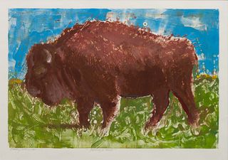 Presley LaFountain
(American, b. 1956)
Two Works: Buffalo in the Flowers, 2012; Taking a Stroll, 2012