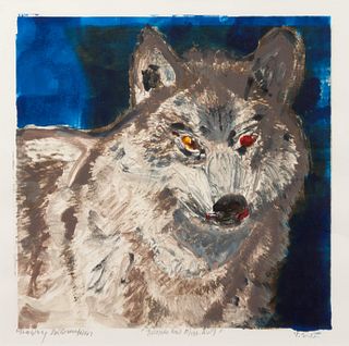 Presley LaFountain
(American, b. 1956)
Two Works: Armers and Blue Wolf, 2012; Full-Moon Glow, 2012