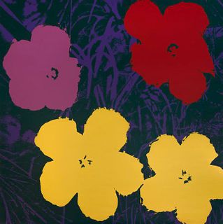 ANDY WARHOL, II.65: Flowers, With stamp on back, Serigraphy without print number, 35.9 x 35.9" (91.4 x 91.4 cm), Certificate