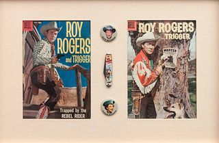 Three Framed Pieces of Roy Rogers Memorabilia
largest 22 1/2 x 14 inches.
