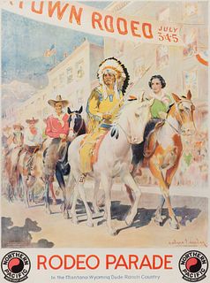 Edward Vincent Brewer
(American, 1883-1971)
Rodeo Parade / Northern Pacific, 1935