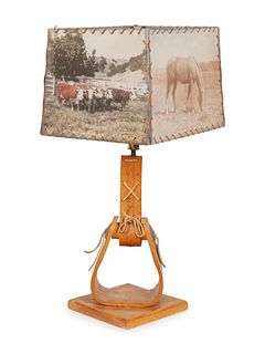 Pair of Western Style Stirrup Table Lamps
Height 23 inches