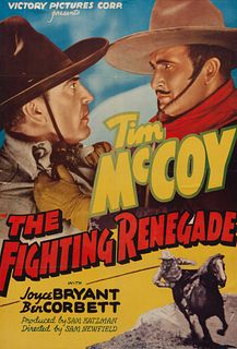 Vintage Movie Poster, The Fighting Renegade 
37 x 24 inches
