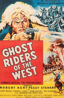 Vintage Movie Poster, Ghost Riders of the West 
38 x 24 inches