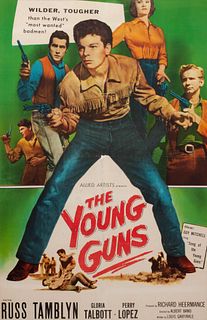 Vintage Movie Poster, The Young Guns 
38 x 25 inches