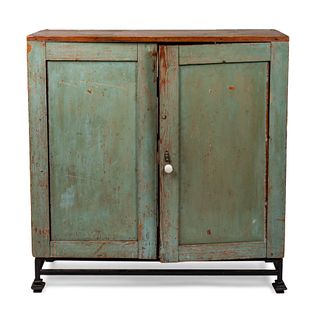 American Painted Pine Cupboard
height 44 x width 42 1/2 x depth 12 1/2 inches