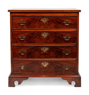English Chippendale Chest of Drawers
height 30 1/2 x width 28 1/2 x depth 16 inches