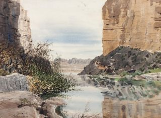 Russell Steel
(American, b. 1917)
Untitled (Water Scene), 1981