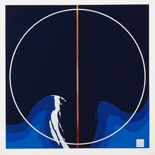 Thomas Whelan Benton
(American, 1930-2007)
A pair of prints (Earth Series, Red; Earth Series, Blue), 19791981