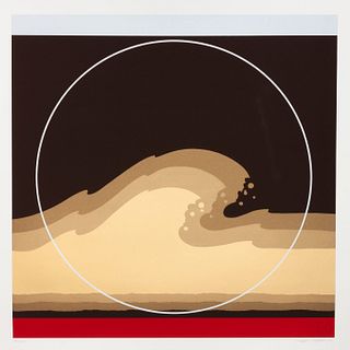 Thomas Whelan Benton
(American, 1930€“2007)
A pair of prints (Golden Waves; White Cap), 1979