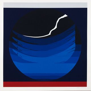Thomas Whelan Benton
(American, 1930-2007)
A pair or prints (Gate Series: Red; Gate Series: Blue), 1981