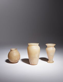 Three Egyptian Alabaster Jars
Height of tallest example 3 3/4 inches.