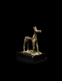A Greek Bronze Horse
Height 3 1/8 inches.