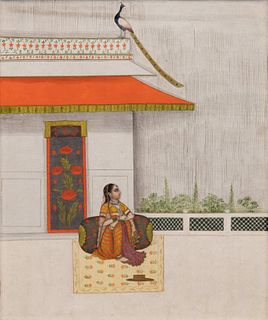 Bundi or Kotah, 18th Century 7 5/8 x 6 3/8 inches.