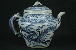 Ming Dynasty Blue and White Pot
