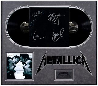 Metallica framed and band signedÂ album cover.