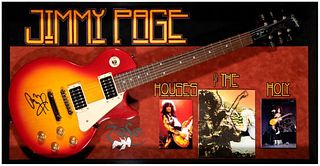 Jimmy Page signed guitar