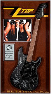ZZ Top signed guitar