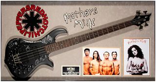 Red Hot Chili Peppers signed guitar.