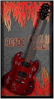 AC DC signed guitar