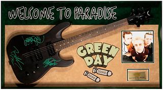 Green Day signed guitar