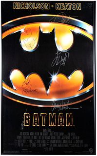 Batman signed movie poster