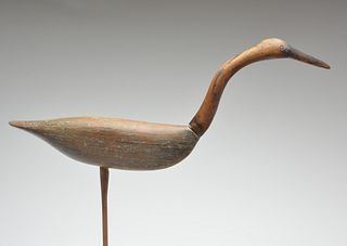 Three-piece root head heron from New Jersey, last quarter 19th century.
