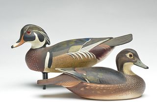 One of a very few pair of decorative wood ducks, Ward Brothers, Crisfield, Maryland.