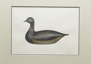 1991 Massachusetts duck stamp contest entry watercolor, Al Barker (b.1941), Bordentown, New Jersey.