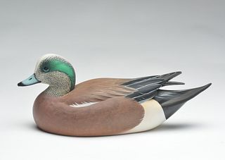 Hollow carved widgeon drake, Keith Mueller, Killingsworth, Connecticut.