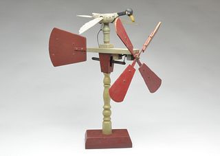Vintage whirligig with early mechanical goose, 1st quarter 20th century.
