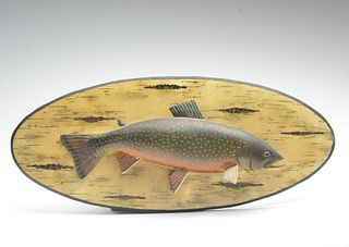 Larger brook trout, Lawrence Irvine, Winthrop, Maine.