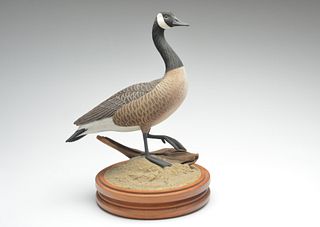 3/4 size decorative standing goose, Tad Beach, Eastville, Virginia.
