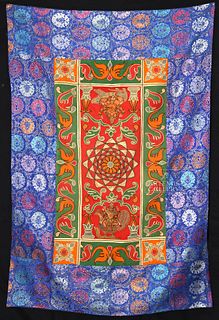 19th C. Indian Altar Cloth Art  - Ganesha & Lakshmi