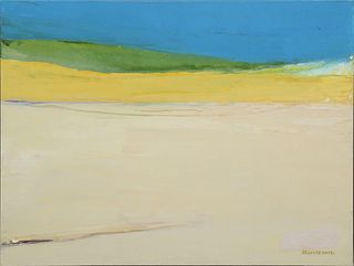 Nancy Harris (Louisiana), "Beachscape," 2012, oil on canvas, signed and dated lower right, unframed, H.- 30 in., W.- 40 in.