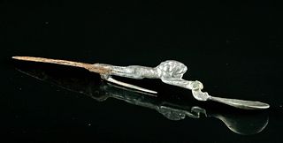 Roman / Byzantine Silvered Bronze & Steel Spoon / Knife