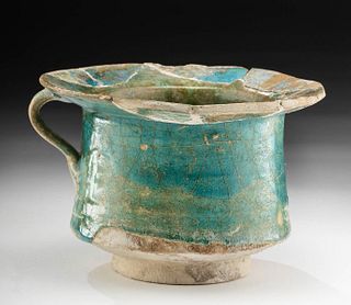 10th C. Islamic Nishapur Glazed Pottery Mug
