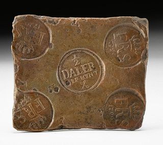 Swedish Copper 1/2 Daler, Nicobar Wreck ca. 1729