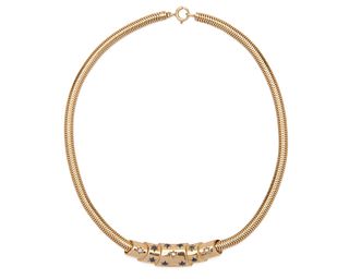 14K Gold, Sapphire, and Diamond Slide Necklace