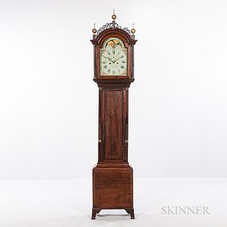 Simon Willard (1753-1848) Inlaid Mahogany Tall Clock with Isaiah Thomas Jr. (1749-1831) Printed Label and Case Attributed to Thomas Sey