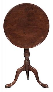 Chippendale Mahogany Dish-Top Candle