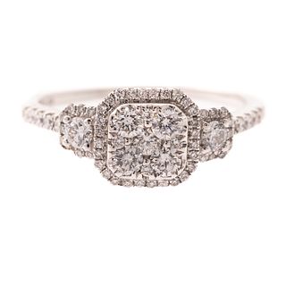 A Pave Diamond Ring in 14K